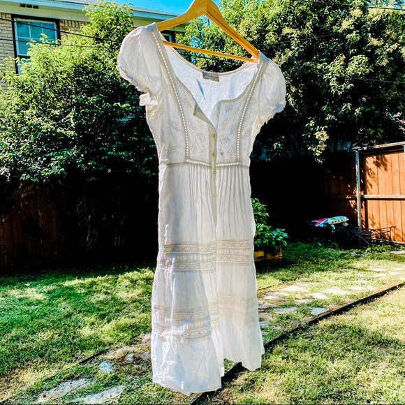 Dresses & Skirts - White Midi Prairie Dress